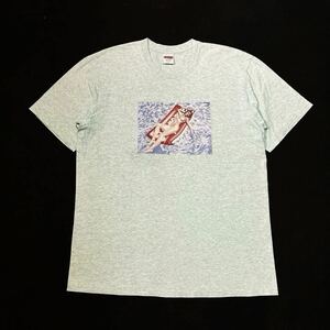 Supreme/Float Tee/Made in USA/Crew Neck Short Sleeve/Heather Blue/Large/23SS/シュプリーム/フロート半袖Tシャツ/霜降りブルー/USA製