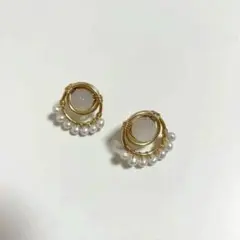 ナチュラリジュエリ　ドゥルージーサークルピアス