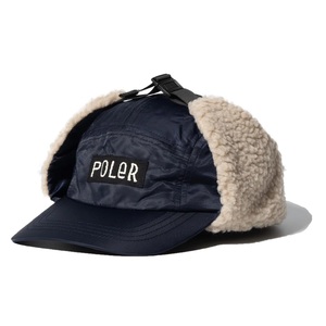 ☆sale/新品/正規品/特価 POLER FURRY FONT FLIGHT NYLON FLAP CAP | Color：NAVY | Size：FREE | ポーラー/フライト フラップ キャップ