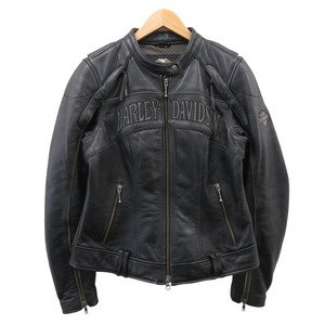 HARLEY DAVIDSON ハーレーダビッドソン 98152-09VW シングルレザージャケット ブラック系 S [240101283642] バイクウェア レディース