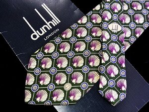 ♪今週の特売980円～♪1533♪良品【dunhill】ダンヒル【貝 dロゴ 柄】ネクタイ♪