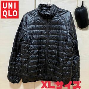 TA■ UNIQLO ユニクロ ウルトラライトダウン ダウンジャケット 黒 ブラック XLサイズ 収納袋付 軽量 大きめ ダウン ジャケット 上着