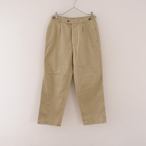 メゾンドソイル maison de soil *ONE TUCK WIDE PANTS CHINO コットンチノパンツ*1ワンタック綿ベージュ(1-2407-10)【72G42】