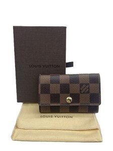 キングラム［19］LOUIS VUITTON ルイ ヴィトン ダミエ ミュルティクレ6 6連キーケース N62630 箱、保存袋付 ＠C861 H