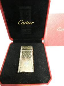 40035◆Cartier カルティエ ゴドロン ハッピーバースデー ガスライター ローラー式　着火〇火花〇　保証書未記入