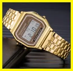 【お洒落】ゴールド デジタル腕時計☆男女兼用☆必携アイテム【791】
