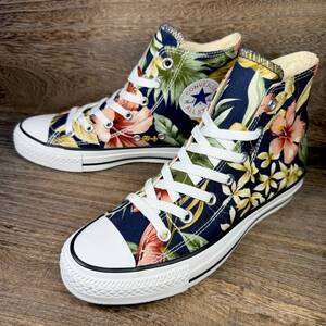 【美品】◆CONVERSE◆コンバース オールスター 24.5cm ハイカットスニーカー 花柄 メンズ レディース 靴 中古 宅急便 即決