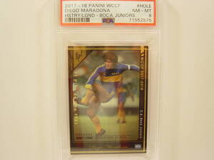 PSA鑑定済 Panini WCCF 2017-2018 HOLE ディエゴ・マラドーナ　Diego Armando Maradona 1960　Boca Juniors History Of Legends PSA8