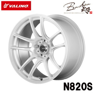 VALINO ヴァリノ Bushou武将 N820S アルミホイール ホワイト 18x9.5J 5H PCD100 +44 86/BRZ(純正 brembo可) 保安基準適合モデル