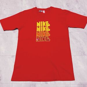 90s 復刻 NIKE ナイキ ゴツNIKE 4連 ロゴ プリント ビンテージ 半袖Tシャツ