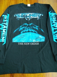 TESTAMENT 長袖 Tシャツ new order 黒L テスタメント ロンT / slayer metallica anthrax megadeth vio-lence exodus whiplash