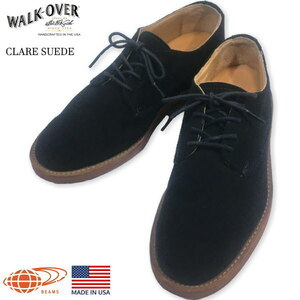 ★ビームス購入 USA製 美品 WALK OVER CLARE ウォークオーバー レディース プレーントゥ ネイビースエードシューズ 日本サイズ24-25cm弱位