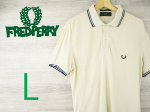 FREDPERRY●フレッドペリー イタリア製＜コットン混 ロゴ刺繍 ポロシャツ＞●H3510c