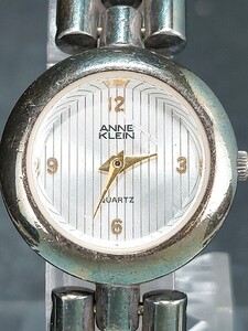 ANNE KLEIN アンクライン 11/7372-73 アナログ クォーツ 腕時計 スモールサイズ シルバー文字盤 ブレスレットタイプ 新品電池交換済み