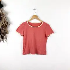 f566【ジュディコレクション】美品 ドット柄半袖Tシャツ カットソー 総柄 綿