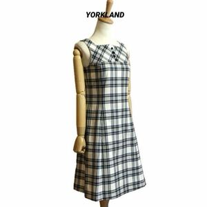 【YORKLAND】 チェック ノースリーブワンピース