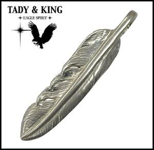 ★正規品★ TADY＆KING タディ＆キング シルバー SV 925 全銀 プレーン フェザー SP ペンダントトップ ネックレス イーグル S 左向き