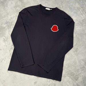 1円　極美品　MONCLER モンクレール　マグリア　長袖　Tシャツ 長袖Tシャツ　ロンT Lサイズ ビッグロゴ　黒　9415