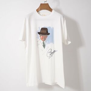 4-ZI008【美品】ブリオーニ Brioni イタリア製 最高峰 プリント フォト Tシャツ カットソー ホワイト XXL 正規品 メンズ