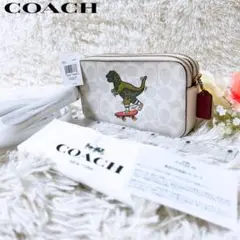 即日発送 新品タグ付 コーチ COACH PVC レキシー シグネチャー 恐竜