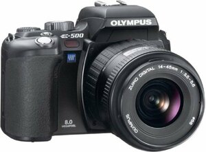 OLYMPUS デジタル一眼レフカメラ E-500 ブラック レンズセット　(shin