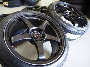 軽量 クロススピード CR5 18inch 5H114.3 F8.5J+38 R9.5J+35 輸入 225/40R18 シルビア スカイライン 180SX チェイサー マークⅡ