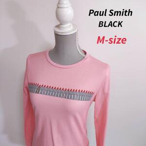 Paul Smith 口紅プリント・長袖カットソー・ポップアート風 表記サイズM ピンク　日本製67682