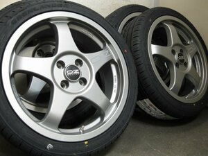 ■USED■O.Z Racing/OZクロノ17インチ＆新品195/45R17 4本■アクア/キューブ/フィット/スイフト/ロードスター■