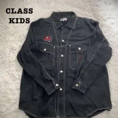 CLASS KIDS 長袖シャツ HIPHOP 煙草 ちょいワルオヤジ 黒