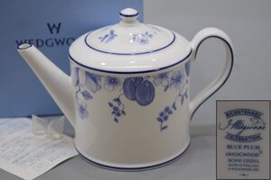 未使用 Wedgwood ウェッジウッド BLUE PLUM ブループラム スモール ティーポット 茶器 洋食器 紅茶 Aa-227T