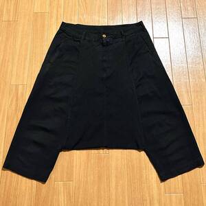 COMME des GARCONS HOMME PLUS サルエルパンツ ポリ縮絨 製品加工 コムデギャルソン オムプリュス black archive PG-P019 AD2010