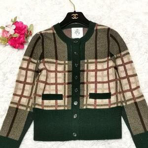 極美品 カシミア100%◎BLACK FLEECE by Brooks Brothers ブルックスブラザーズ カーディガン チェック柄 伊製 Thom Browne トムブラウン