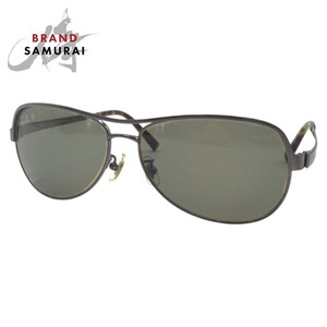 美品 Ray-Ban レイバン ブラウン メタル RB8047 050/9A 60□14 140 サングラス メンズ 409893