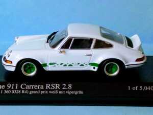 本体未使用 ！！ミニチャンプス　ポルシェ９１１ＲＳＲ 2.8 ホワイト　１９７３年　1/43