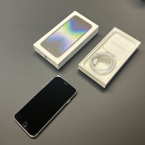 【中古美品】1円スタート！ iPhone SE 第3世代 ミッドナイト 64GB SIMフリー 付属品 箱あり 初期化済 携帯電話 スマートフォン モバイル