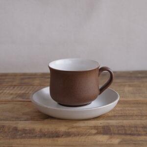 デンビー コーヒーカップ ソーサー レトロ ブラウン モダン イギリス ビンテージ 食器 陶器 ポプリ #220324-1~4 シンプル おしゃれ マット