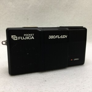 POCKET FUJICA 380 FLASH 富士フイルム ポケットフジカ380フラッシュ 色：ブラック 110フィルムカメラ ジャンク品 ／ 04-00810