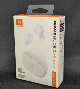 未開封【JBL】WAVE BUDS 2 ワイヤレスイヤホン ホワイト ノイズキャンセリング イヤホン単体10時間バッテリー/ab5170