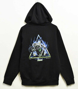 未使用品 展示品 コラボ HUF×Pabst Blue Ribbon PBR プルオーバースウェット パーカ ブラック メンズM 新品(41476