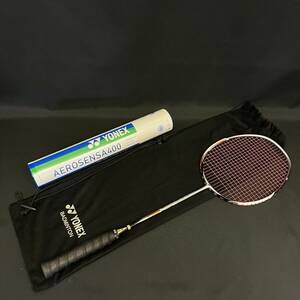 BId129I@ 120 YONEX NANOSPEED7700 ナノスピード7700 3UG5 バドミントンラケット AEROSENSA400 AS-400 練習用 シャトル 1ダース 収納袋付