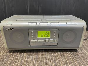 【動作品】SONY ソニー CDラジオカセットレコーダー CFD-W78 ダブルラジカセ 2013年製 AM FMラジオ オーディオ シルバー