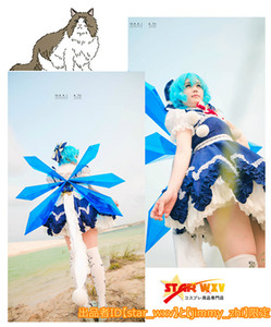 【正規品！】コスプレ衣装　東方Project　チルノ　フリル地獄