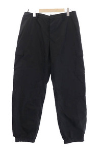 プラダ PRADA SPORTS スポーツ 2008 NYLON CARGO PANTS ナイロン カーゴ パンツ 52 黒 ブラック ブランド古着ベクトル 231217 メンズ