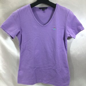 【中古/現状品/TO】BROOKS BROTHERS ブルックスブラザーズ Tシャツ Vネック サイズXS パープル系 レディース　MZ0505