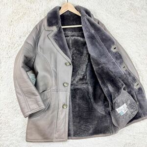 【超希少サイズXL】 LEDER CRIS レダークリス 【圧倒的高級感】 メンズ ムートンコート アウター ジャケット リアル 羊革 ラムレザー 極暖 