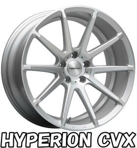 納期注意 業販 直送 HYPERION CVX 19インチ 8.5J+35/9.5J+45 各2本 5-114.3 セミグロスポリッシュ シルバー 4本 個人宅/個人名での注文不可