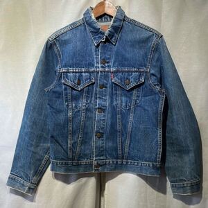 60s Levi’s 70505 BIG E デニムジャケット 40 ペイント 釦裏521 USA製 ヴィンテージ 4th Gジャン BIGE 70s