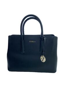 FURLA◆ショルダーバッグ/レザー/BLK/無地