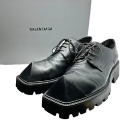 BALENCIAGA(バレンシアガ) Rhino リノ ダービー シューズ 656977 44(29cm) ブラック 箱付 レザー レースアップ 厚底