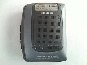 AIWA アイワ HS-RS360 　ポータブルカセットプレーヤー　FM/AMラジオ付き★完動品